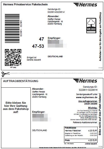 hermes paket adressieren|paketschein Hermes.